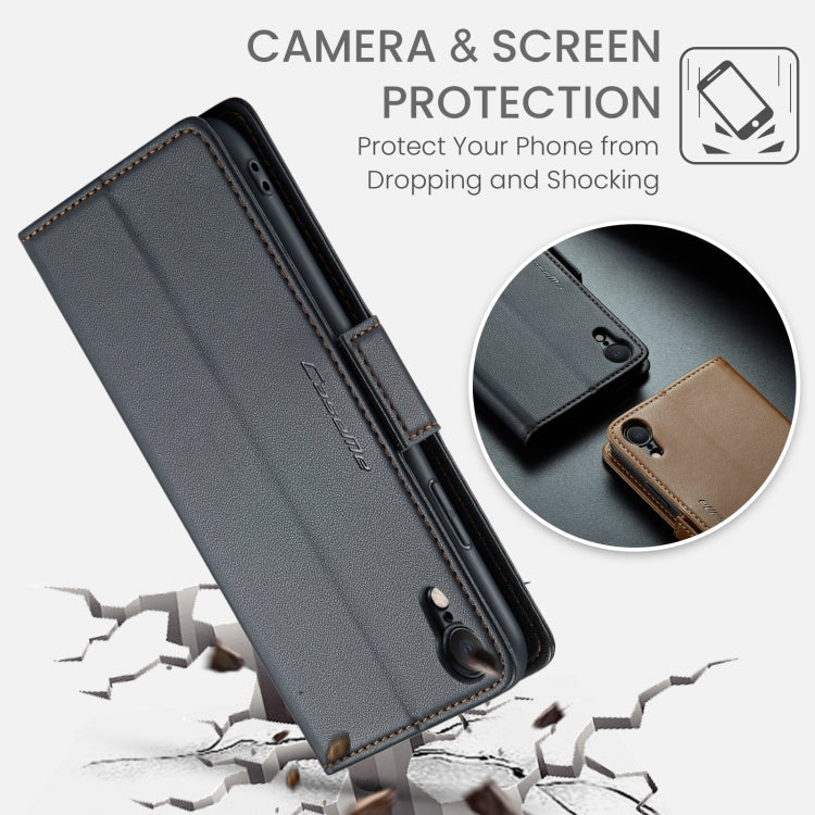 For iPhone XR CaseMe 023 Butterfly Buckle Litchi Texture RFID Anti-theft Leather Phone Case(Black) - More iPhone Cases by CaseMe | Online Shopping South Africa | PMC TechLife | Buy Now Pay Later Mobicred