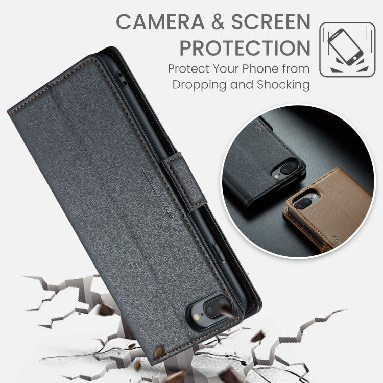 For iPhone 6 Plus/7 Plus/8 Plus CaseMe 023 Butterfly Buckle Litchi Texture RFID Anti-theft Leather Phone Case(Black) - More iPhone Cases by CaseMe | Online Shopping South Africa | PMC TechLife | Buy Now Pay Later Mobicred