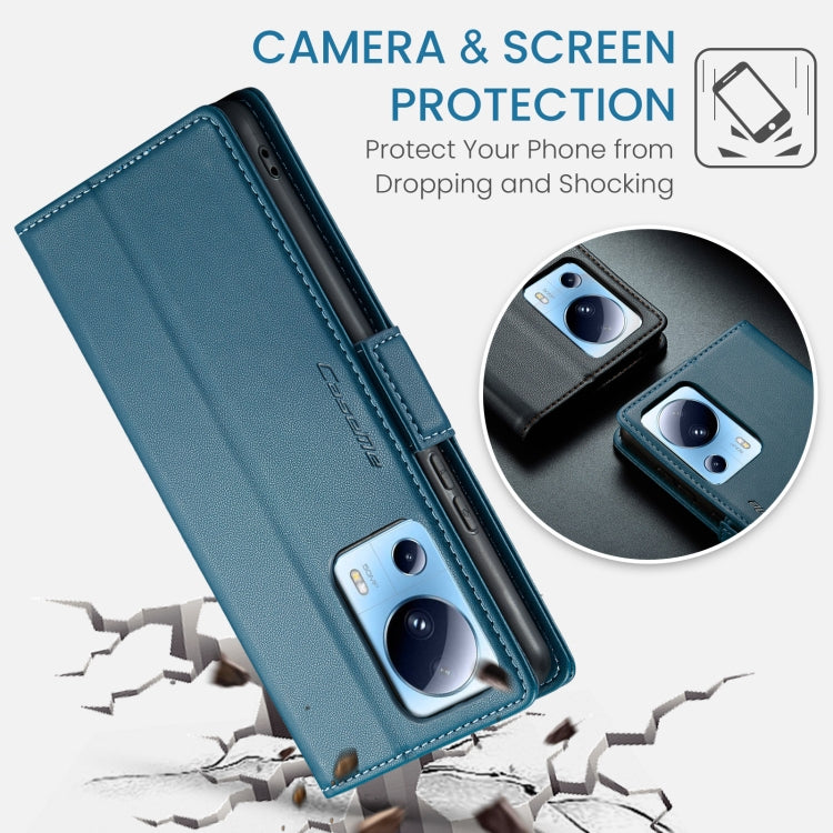 For Xiaomi 13 Lite CaseMe 023 Butterfly Buckle Litchi Texture RFID Anti-theft Leather Phone Case(Blue) - free shipping - PMC TechLife - Order now!