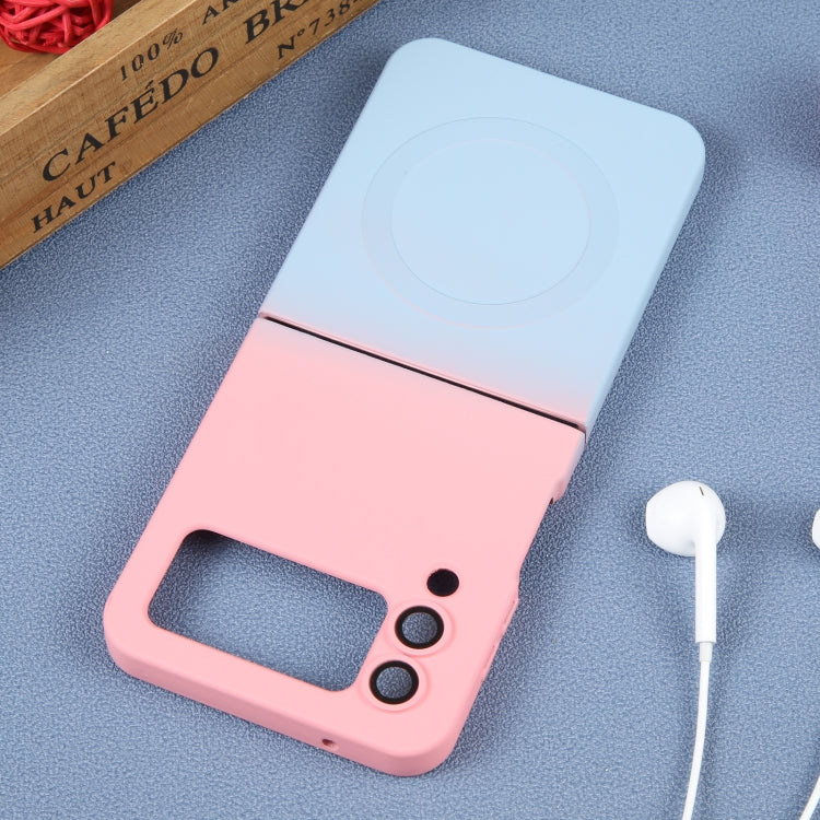 For Samsung Galaxy Z Flip3 5G Liquid TPU Silicone Gradient MagSafe Phone Case(Pink Blue) - Galaxy Phone Cases by PMC TechLife | Online Shopping South Africa | PMC TechLife