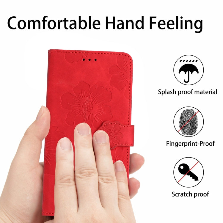 For Xiaomi Redmi Note 12S Flower Embossing Pattern Leather Phone Case(Red) - free shipping - PMC TechLife - Order now!
