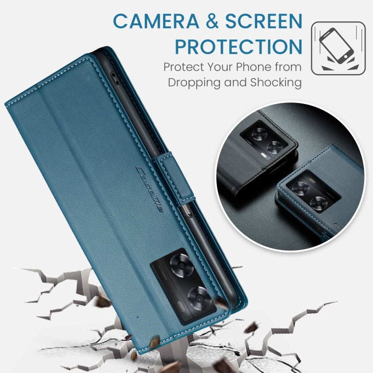 For OPPO A57 4G Global/A57s 4G Global CaseMe 023 Butterfly Buckle Litchi Texture RFID Anti-theft Leather Phone Case(Blue) - OPPO Cases by CaseMe | Online Shopping South Africa | PMC TechLife | Buy Now Pay Later Mobicred