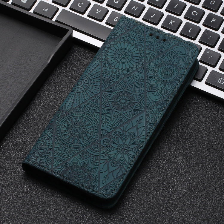For Samsung Galaxy S23+ 5G Ethnic Embossed Adsorption Leather Phone Case(Blue) - free shipping - PMC TechLife - Order now!