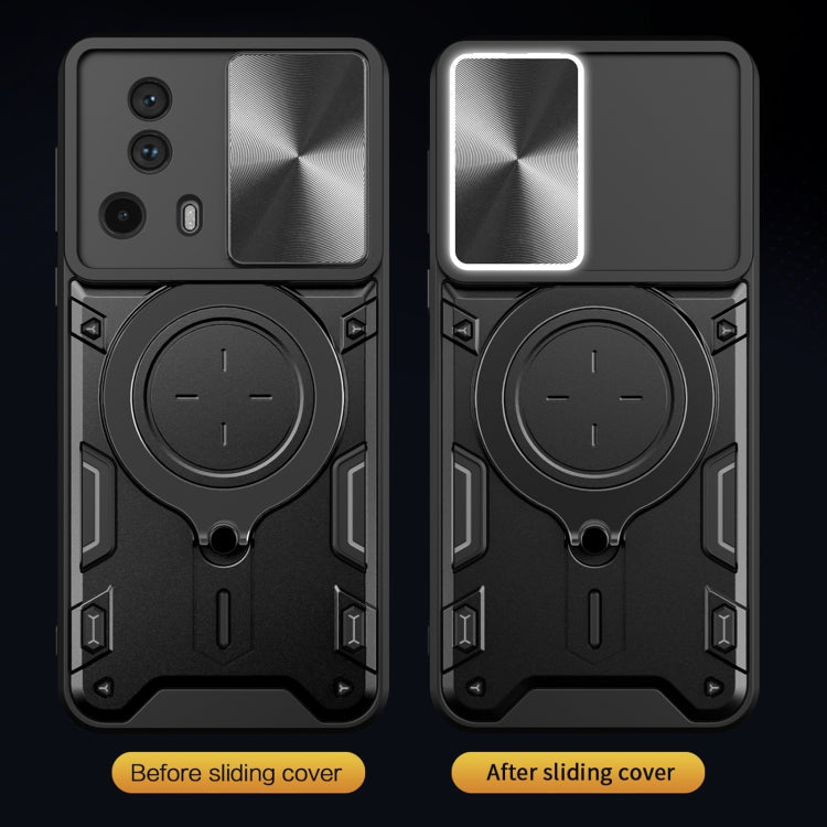 For Xiaomi 13 Lite / Civi 2 5G CD Texture Sliding Camshield Magnetic Holder Phone Case(Silver) - free shipping - PMC TechLife - Order now!