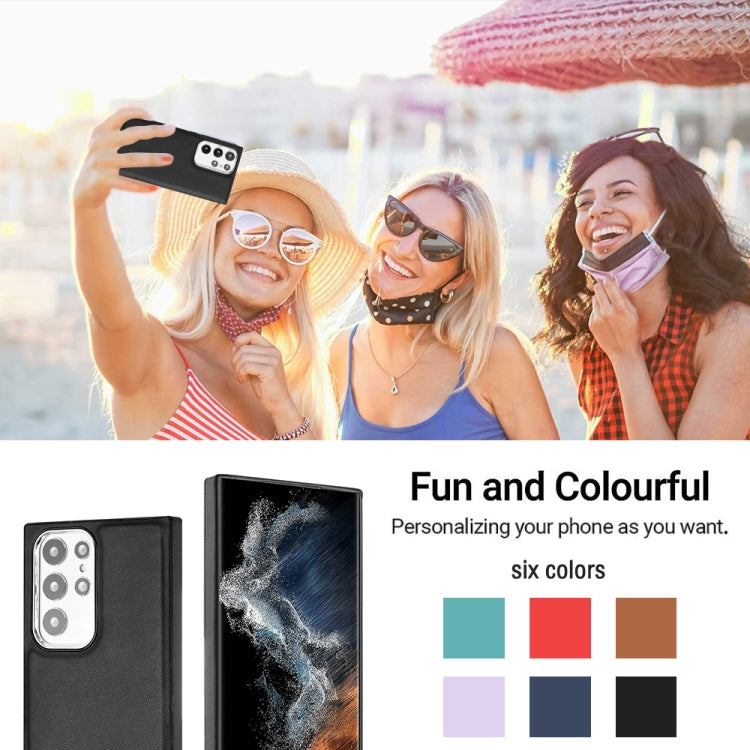 For Samsung Galaxy S22 Ultra 5G Leather Texture Full Coverage Phone Case(Black) - free shipping - PMC TechLife - Order now!