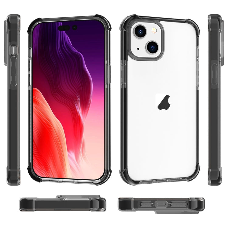 For iPhone 15 Four-corner Shockproof TPU + Acrylic Phone Case(Black) - iPhone 15 Cases by PMC TechLife | Online Shopping South Africa | PMC TechLife