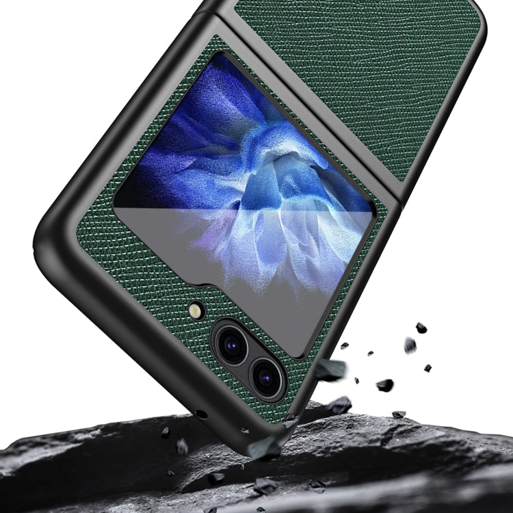 For Samsung Galaxy Z Flip5 Cross Texture All Inclusive Shockproof Protective Phone Case(Blue) - free shipping - PMC TechLife - Order now!