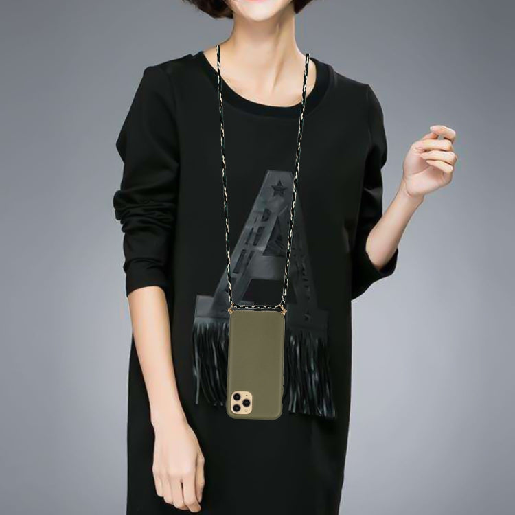 For iPhone 15 Pro Max Wheat Straw Material + TPU Phone Case with Lanyard(Army Green) - free shipping - PMC TechLife - Order now!