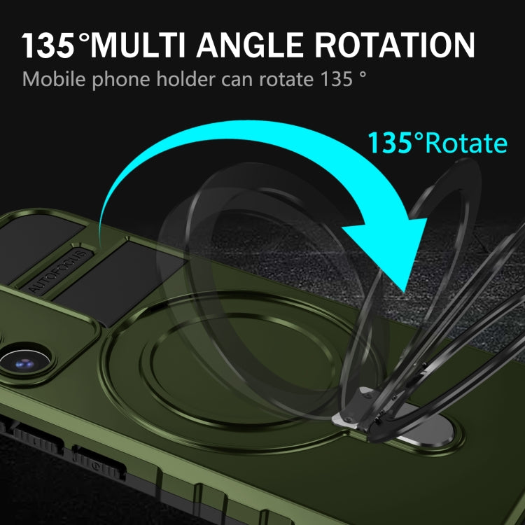 For Samsung Galaxy S22 5G MagSafe Magnetic Holder Phone Case(Green) - Galaxy S22 5G Cases by PMC TechLife | Online Shopping South Africa | PMC TechLife | Buy Now Pay Later Mobicred