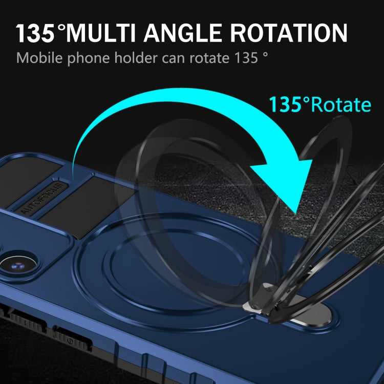 For Samsung Galaxy S22+ 5G MagSafe Magnetic Holder Phone Case(Blue) - Galaxy S22+ 5G Cases by PMC TechLife | Online Shopping South Africa | PMC TechLife | Buy Now Pay Later Mobicred
