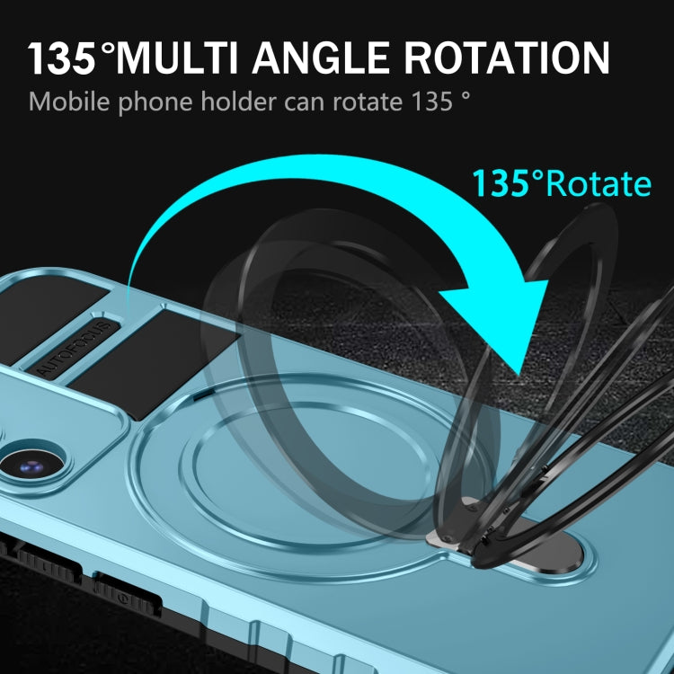 For Samsung Galaxy S22+ 5G MagSafe Magnetic Holder Phone Case(Light Blue) - Galaxy S22+ 5G Cases by PMC TechLife | Online Shopping South Africa | PMC TechLife | Buy Now Pay Later Mobicred