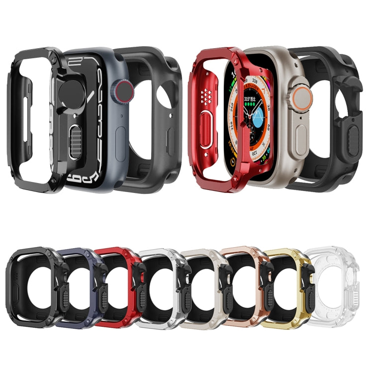 For Apple Watch Ultra 49mm 2-in-1 PC Hybrid TPU Armor Watch Case(Rose Gold) - Watch Cases by PMC TechLife | Online Shopping South Africa | PMC TechLife