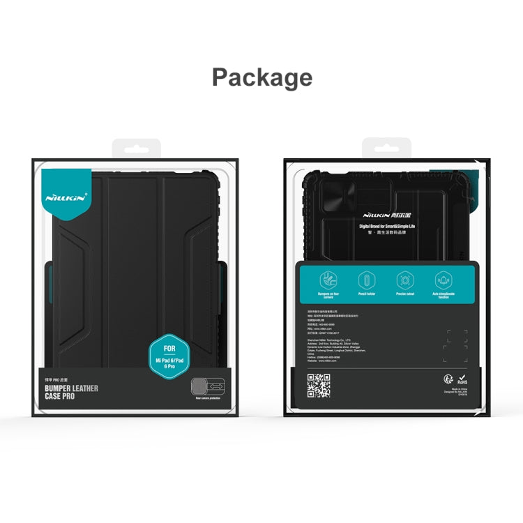 For Xiaomi Pad 6 / Pad 6 Pro NILLKIN Bumper Pro Camshield Tablet Leather Case(Blue) - by NILLKIN | Online Shopping South Africa | PMC TechLife