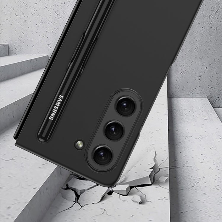 For Samsung Galaxy Z Fold5 GKK Ultra-thin Full Coverage Phone Flip Case with Pen Slot(Grey) - Galaxy Z Fold5 Cases by GKK | Online Shopping South Africa | PMC TechLife | Buy Now Pay Later Mobicred