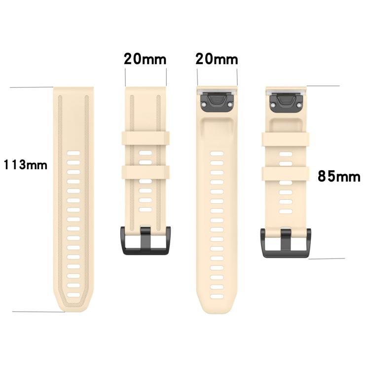 Compatible with Garmin Fenix 7S Pro 42mm Pure Color Silicone Watch Band(Blue) - Watch Bands by PMC TechLife | Online Shopping South Africa | PMC TechLife | Buy Now Pay Later Mobicred