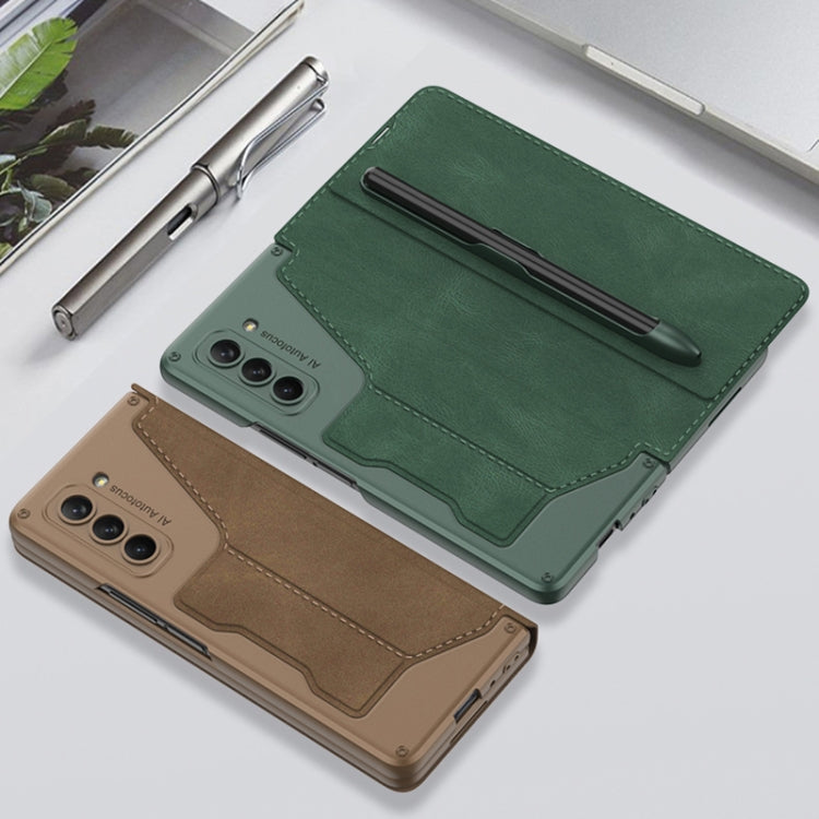 For Samsung Galaxy Z Fold5 5G GKK Screen Tempered Glass Film Armor Flip Leather Case with Pen Slot(Black) - free shipping - PMC TechLife - Order now!