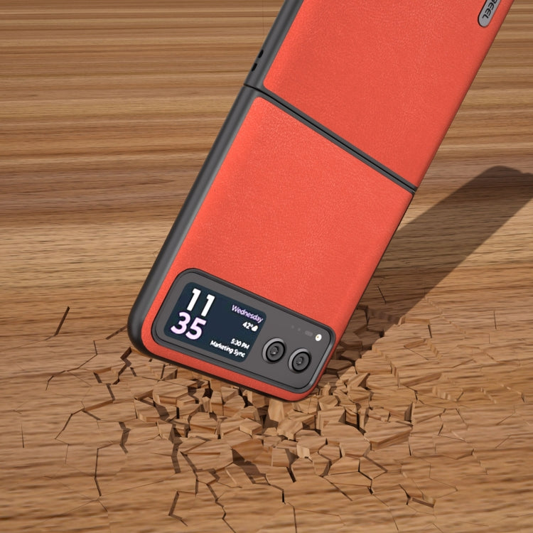 For Motorola Razr 40 ABEEL Haze Texture PU Phone Case(Red) - free shipping - PMC TechLife - Order now!