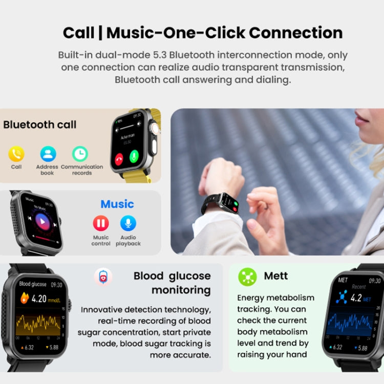 SPOVAN H6 1.83 inch TFT Screen Smart Watch Supports Bluetooth Call/Blood Oxygen Monitoring(Orange) - Smart Watches by SPOVAN | Online Shopping South Africa | PMC TechLife | Buy Now Pay Later Mobicred