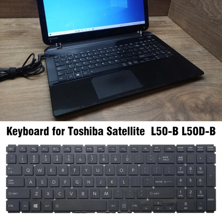 For TOSHIBA Satellite L50-B / L50D-B US Version Keyboard with Number Key - Replacement Keyboards by PMC TechLife | Online Shopping South Africa | PMC TechLife