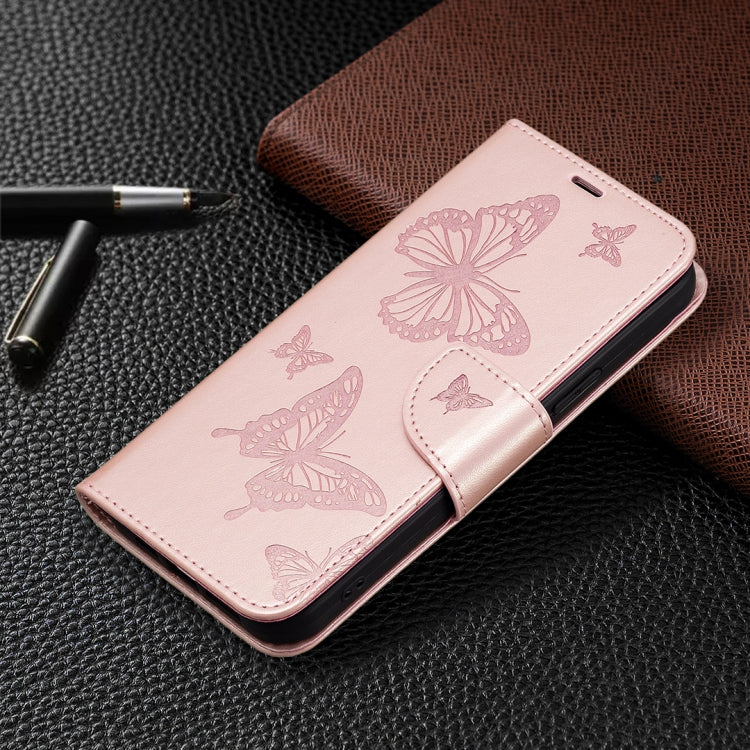 For Samsung Galaxy A25 5G Embossing Two Butterflies Pattern Leather Phone Case(Rose Gold) - free shipping - PMC TechLife - Order now!