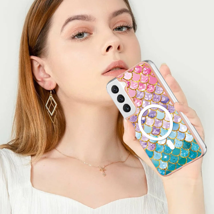 For Samsung Galaxy S22+ 5G Marble Pattern Dual-side IMD Magsafe TPU Phone Case(Colorful Scales) - Galaxy S22+ 5G Cases by PMC TechLife | Online Shopping South Africa | PMC TechLife | Buy Now Pay Later Mobicred