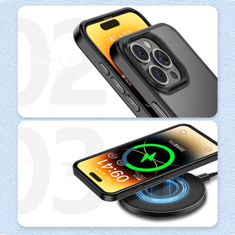 For iPhone 15 Pro Max Shield Frosted Skin Feel Phone Case(Blue) - iPhone 15 Pro Max Cases by PMC TechLife | Online Shopping South Africa | PMC TechLife | Buy Now Pay Later Mobicred