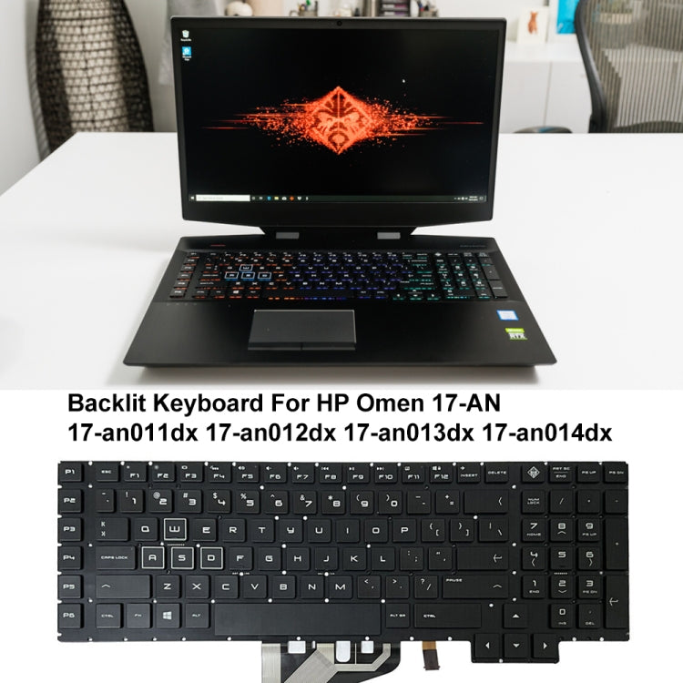For HP Omen 17-AN / 17-AN011DX US Version Laptop Backlight Keyboard - HP Spare Parts by PMC TechLife | Online Shopping South Africa | PMC TechLife