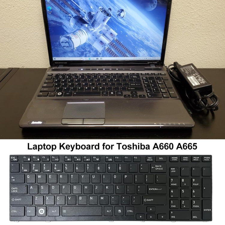 For TOSHIBA A660 / A665 Laptop Keyboard with Frame - Replacement Keyboards by PMC TechLife | Online Shopping South Africa | PMC TechLife