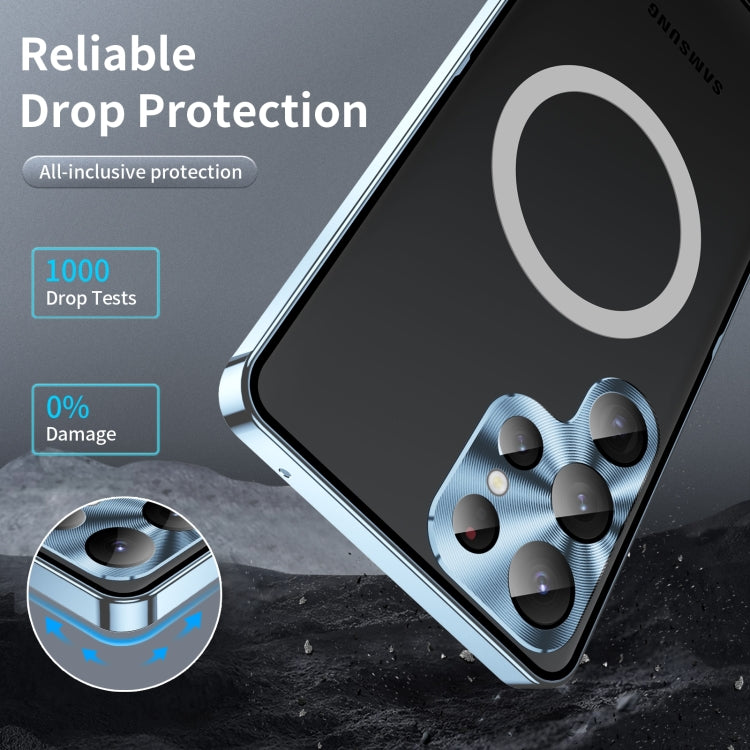 For Samsung Galaxy S24 Ultra 5G MagSafe Magnetic Frosted Metal Phone Case(Blue) - Galaxy S24 Ultra 5G Cases by PMC TechLife | Online Shopping South Africa | PMC TechLife