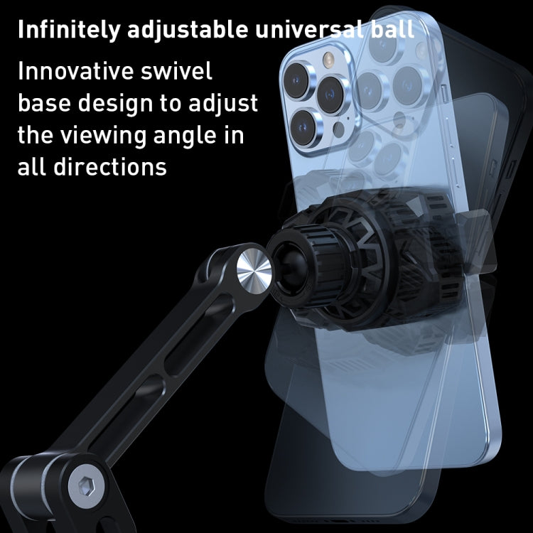 R-JUST HZ43 Cooling Rotating Live Phone Holder(Silver) - free shipping - PMC TechLife - Order now!