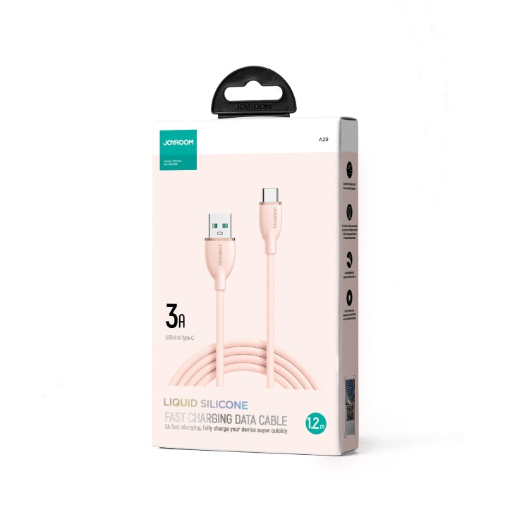 JOYROOM SA29-AC3 3A USB to USB-C/Type-C Liquid Silicone Fast Charging Data Cable, Length: 1.2m(Pink) - USB-C & Type-C Cable by JOYROOM | Online Shopping South Africa | PMC TechLife