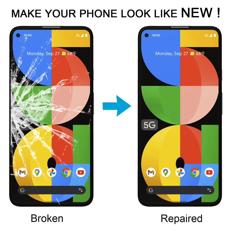 For Google Pixel 5a 5G Front Screen Outer Glass Lens with OCA Optically Clear Adhesive - Outer Glass Lens by PMC TechLife | Online Shopping South Africa | PMC TechLife