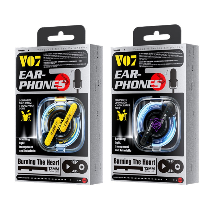 WK V07 Vanguard Series Starshards Wireless Bluetooth Earphone(Yellow) - free shipping - PMC TechLife - Order now!