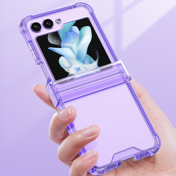 For Samsung Galaxy Z Flip5 GKK Electroplated Airbag Hinge Shockproof Phone Case(Transparent) - Galaxy Z Flip5 Cases by GKK | Online Shopping South Africa | PMC TechLife | Buy Now Pay Later Mobicred