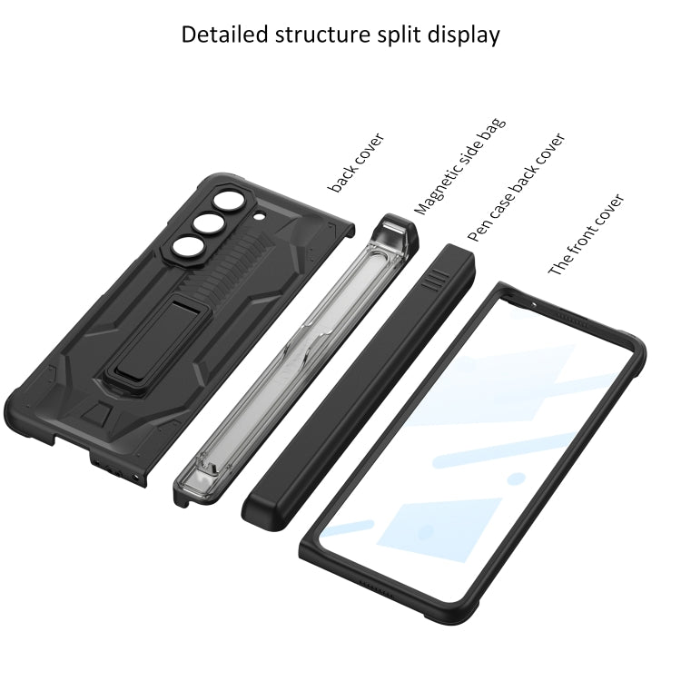 For Samsung Galaxy Z Fold5 GKK Integrated Folding Battle Shell PC Phone Case with Pen Box(Light Blue) - free shipping - PMC TechLife - Order now!