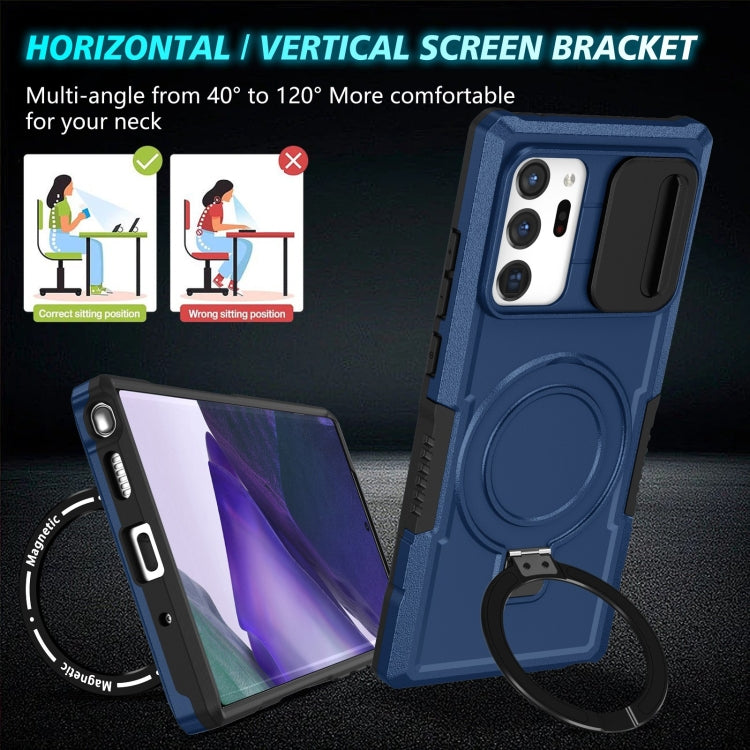 For Samsung Galaxy Note20 Ultra Sliding Camshield Magsafe Holder TPU Hybrid PC Phone Case(Royal Blue) - Galaxy Note20 Ultra Cases by PMC TechLife | Online Shopping South Africa | PMC TechLife