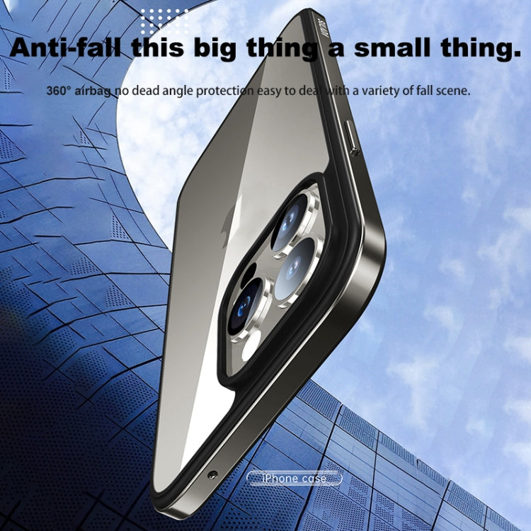 For iPhone 15 Pro Max SULADA Metal Frame + Nano Glass + TPU Phone Case(Blue) - iPhone 15 Pro Max Cases by SULADA | Online Shopping South Africa | PMC TechLife | Buy Now Pay Later Mobicred