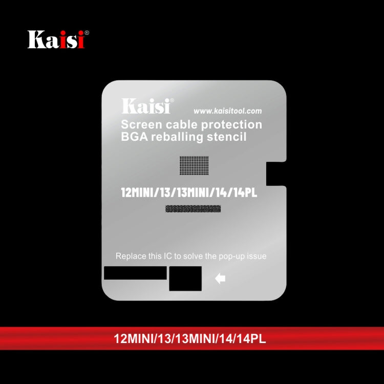 Kaisi LCD Screen IC BGA Reballing Stencil for iPhone 11 to 14 Pro Max - free shipping - PMC TechLife - Order now!
