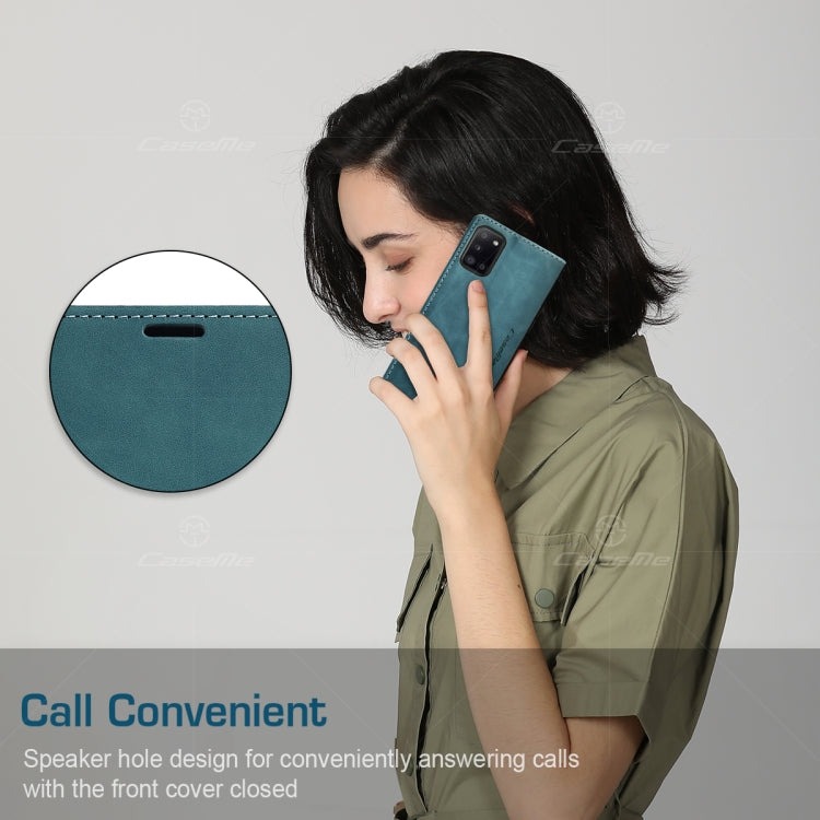 For Samsung Galaxy A31 CaseMe-013 Multifunctional Retro Frosted Horizontal Flip Leather Case with Card Slot & Holder & Wallet(Blue) - Galaxy Phone Cases by CaseMe | Online Shopping South Africa | PMC TechLife | Buy Now Pay Later Mobicred