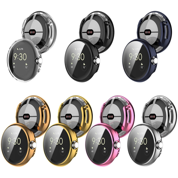 For Google Pixel Watch 2 Full Coverage TPU Electroplated Watch Protective Case(Gold) - Watch Cases by PMC TechLife | Online Shopping South Africa | PMC TechLife