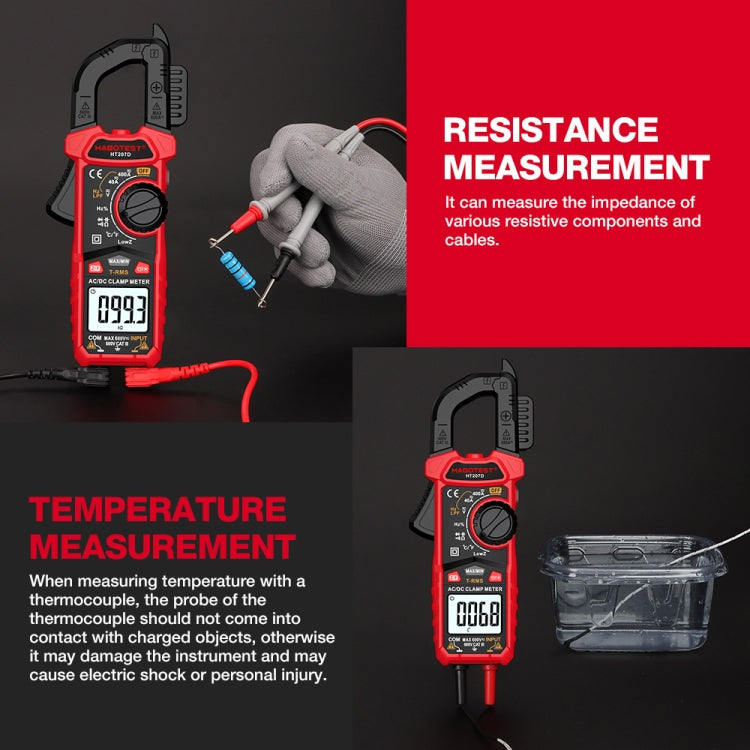 HABOTEST HT207B Multifunctional Digital Clamp Multimeter - free shipping - PMC TechLife - Order now!