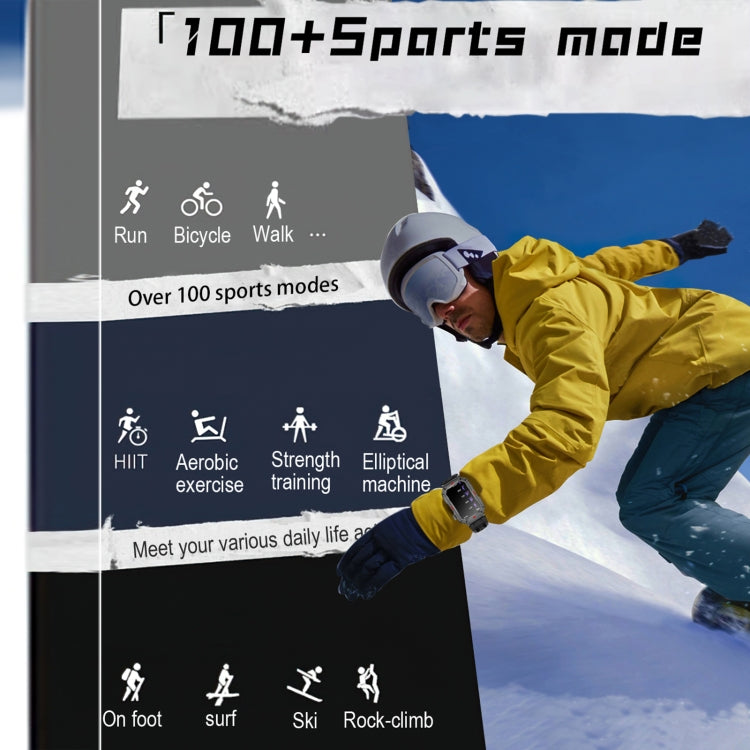 CF26 1.57inch BT5.2 Smart Bracelet Support Sleep Detection, Style:Silicone Strap(Silver) - free shipping - PMC TechLife - Order now!