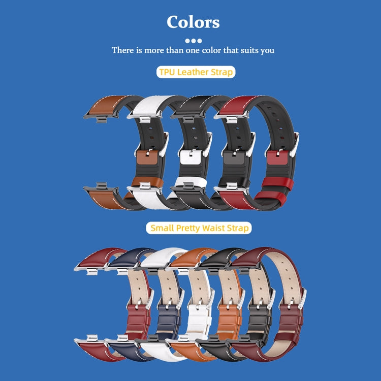 For Xiaomi Mi Band 8 Pro Mijobs Genuine Leather Slim Watch Band(Black) - Watch Bands by MIJOBS | Online Shopping South Africa | PMC TechLife