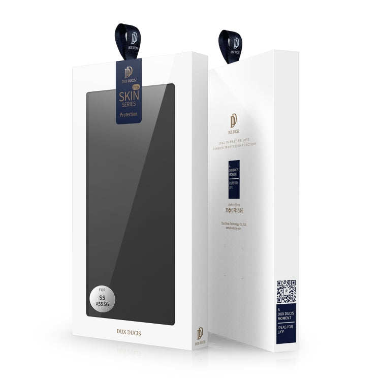 For Samsung Galaxy A55 5G DUX DUCIS Skin Pro Series Flip Leather Phone Case(Black) - Galaxy Phone Cases by DUX DUCIS | Online Shopping South Africa | PMC TechLife | Buy Now Pay Later Mobicred