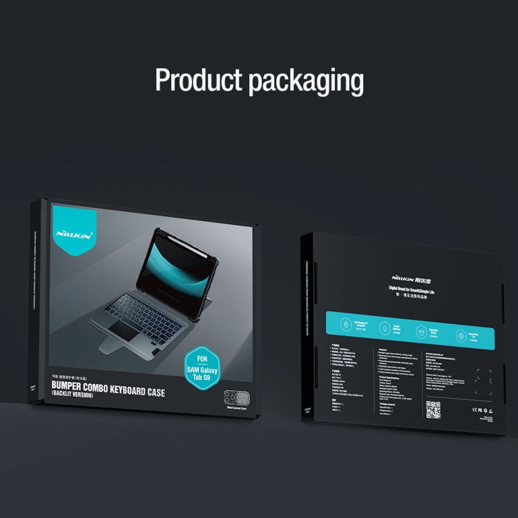 For Samsung Galaxy Tab S9 / S9 5G Nillkin Backlit Version Bumper Combo Keyboard Case - Samsung Keyboard by NILLKIN | Online Shopping South Africa | PMC TechLife
