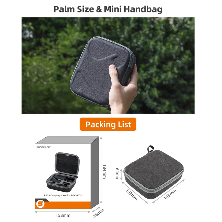 For DJI Osmo Pocket 3 Sunnylife Storage Case Box Full Set Bag - Case & Bags by Sunnylife | Online Shopping South Africa | PMC TechLife | Buy Now Pay Later Mobicred