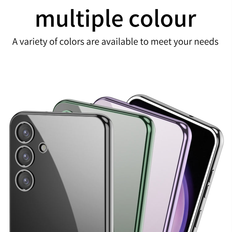 For Samsung Galaxy S24 GKK Plating Transparent TPU Phone Case, Without pen(Purple) - Galaxy S24 5G Cases by GKK | Online Shopping South Africa | PMC TechLife | Buy Now Pay Later Mobicred