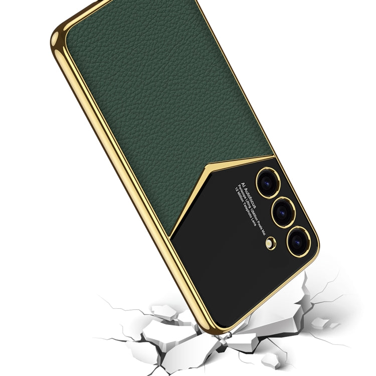 For Samsung Galaxy S24+ 5G GKK Plating Soft TPU + Leather Full Coverage Phone Case without Pen(Carbon Fibre) - Galaxy S24+ 5G Cases by GKK | Online Shopping South Africa | PMC TechLife | Buy Now Pay Later Mobicred