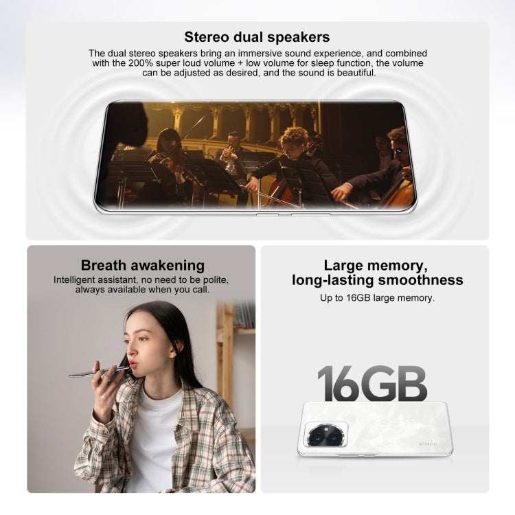 Honor 100, 16GB+256GB, Screen Fingerprint Identification, 6.7 inch MagicOS 7.2 Snapdragon 7 Gen 3 Octa Core up to 2.63GHz, Network: 5G, NFC, OTG, Support Google Play(Black) - free shipping - PMC TechLife - Order now!