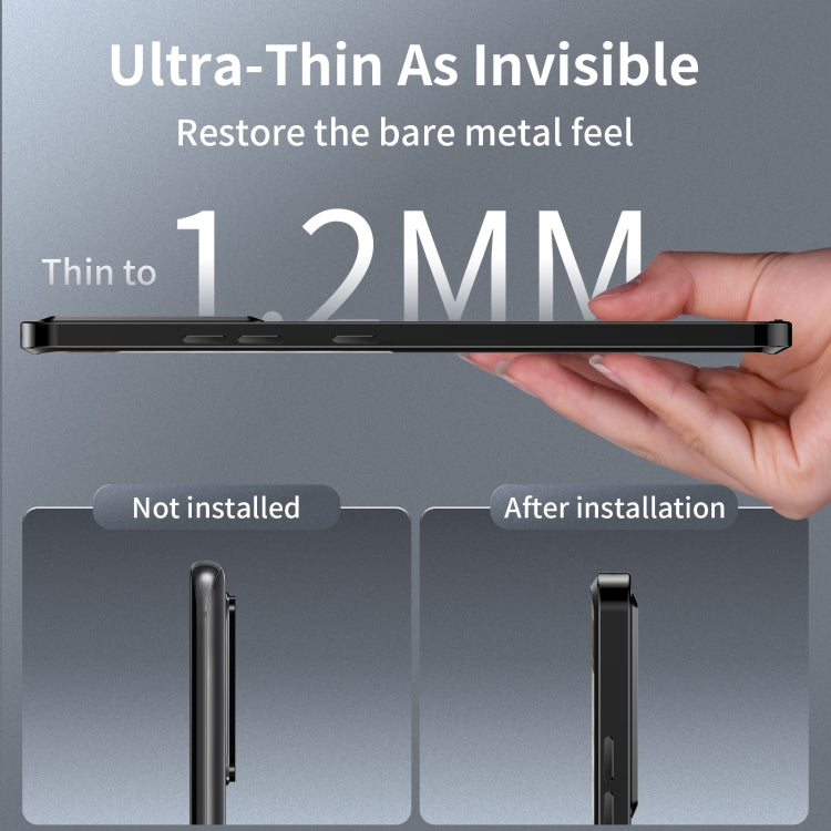 For Samsung Galaxy S23 Ultra 5G MagSafe Magnetic Plain Metal Phone Case(Black) - Galaxy S23 Ultra 5G Cases by PMC TechLife | Online Shopping South Africa | PMC TechLife